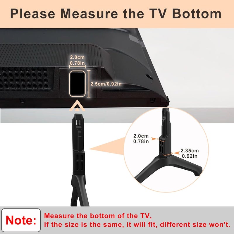 Maozhren TV Stand for Samsung TV Legs Replacement, for UN55TU7000FXZA UN50TU7000FXZA UN58TU7000FXZA UN50TU700DFXZA UN55TU700DFXZA UN58TU700DFXZA UN50TU8000FXZA LH55BETHLGFXGO, Only for Models We Listed, Black - Image 3